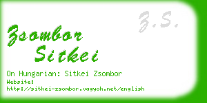 zsombor sitkei business card